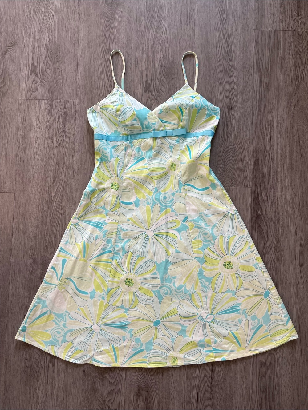 Vtg Y2K floral fit and flare dress B. Smart